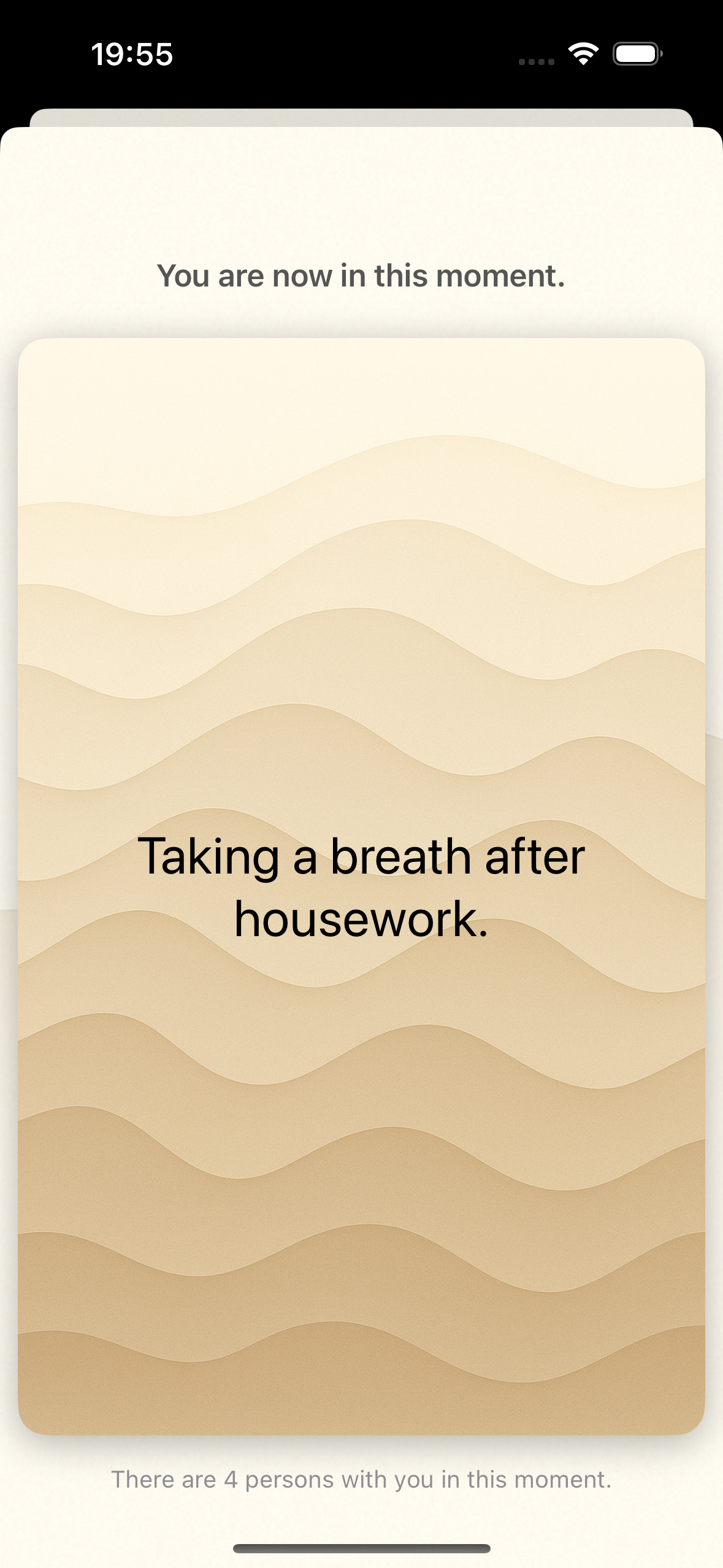 Luma app – user in a moment
